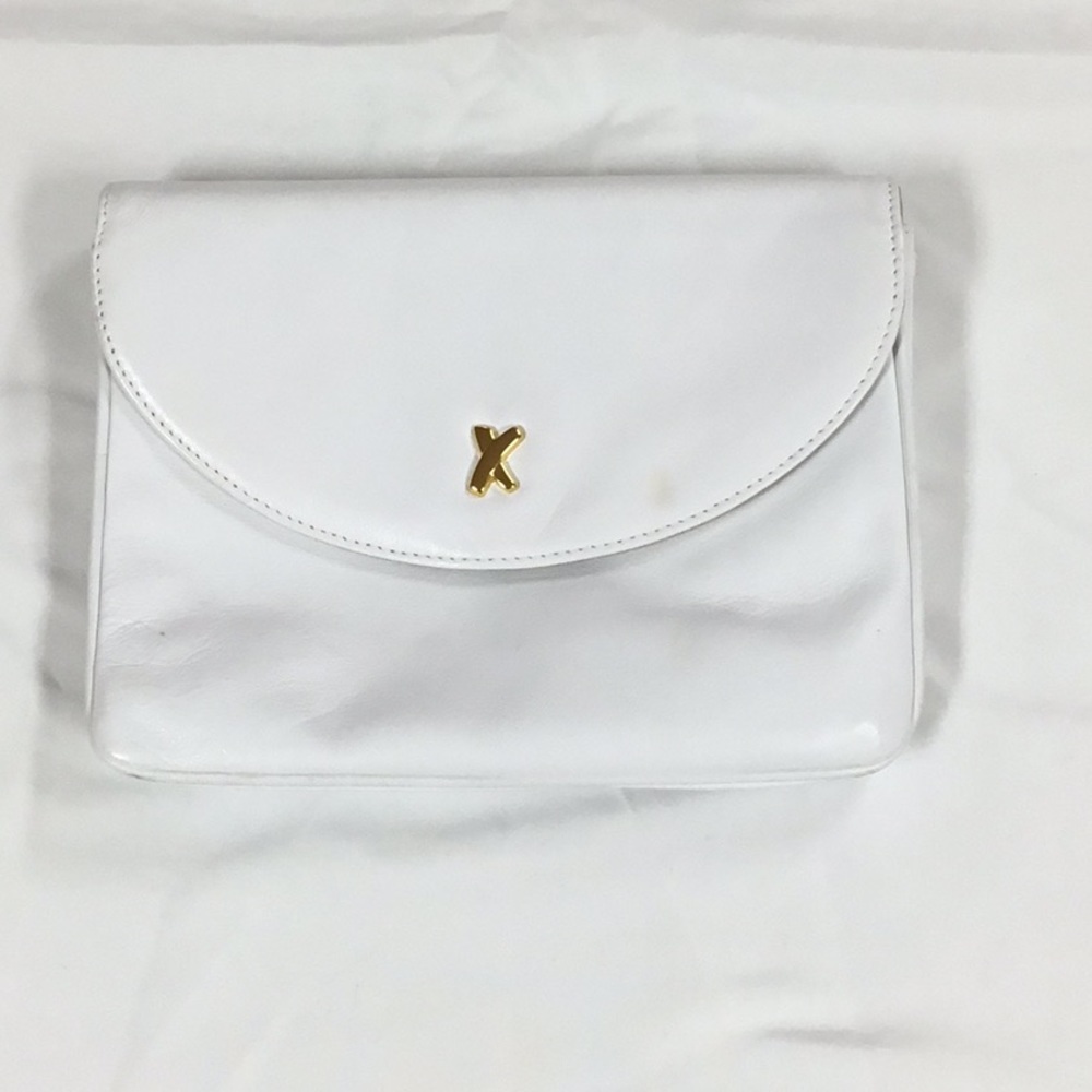Vintage Paloma Picasso leather crossbody clutch